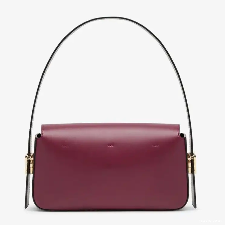 Affordable Medium Nappa Baguette Twist Leather In Bag Burgundy Fendi 0507